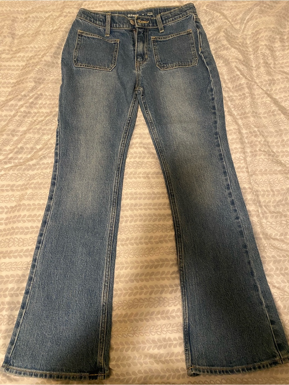 Old Navy Blue Mid-Wash Flare Jeans